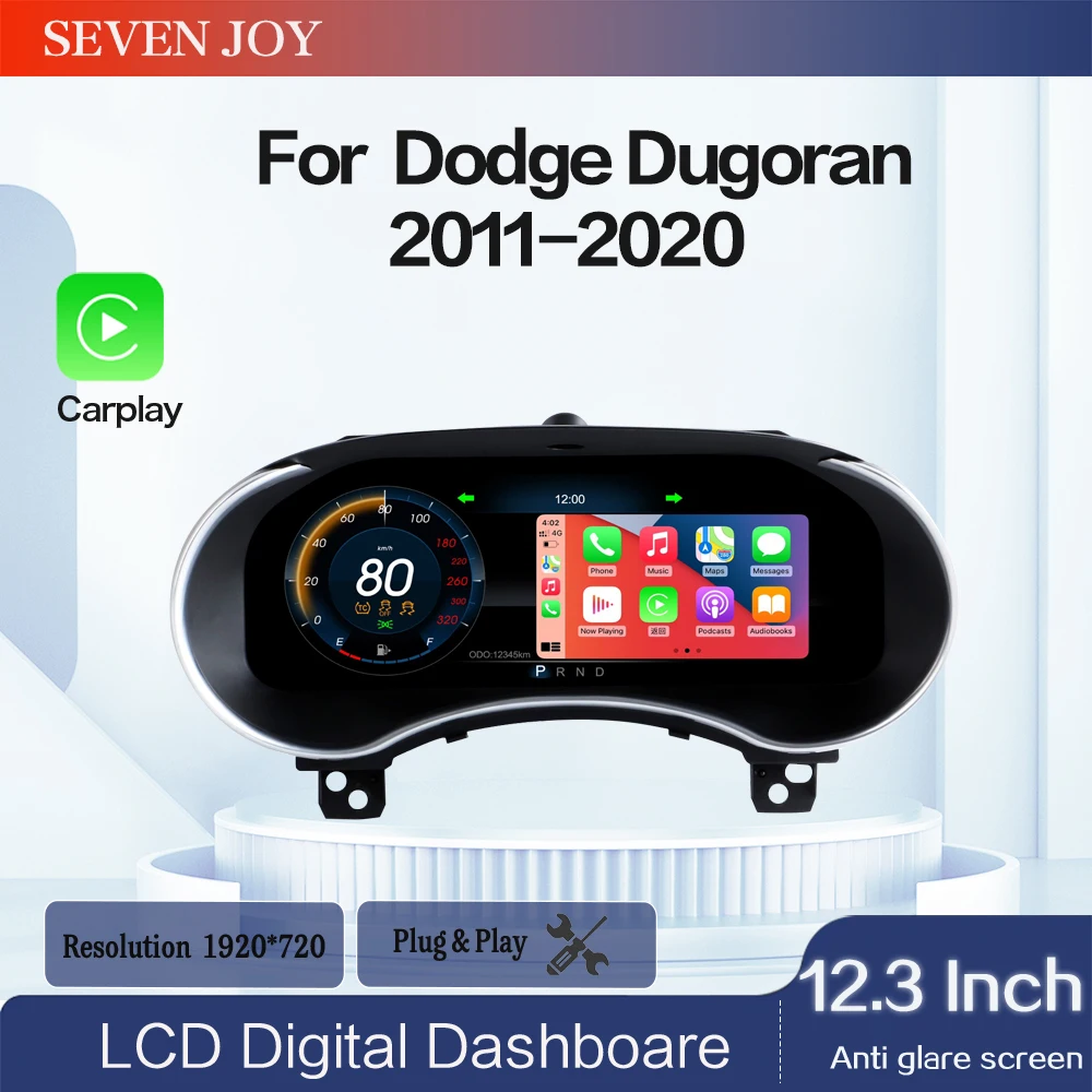 

12.3 inch Digital Instrument Cluster For Dodge Dugoran 2011-2020 Original Digital Dashboard Speedometer Gauge Carplay