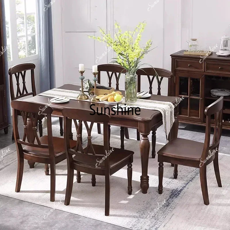 Wooden Unique Dining Table Waterproof Oilproof Nordic Side Chairs Tables Small Modern Space Saving Mesas De Comedor Furniture T*