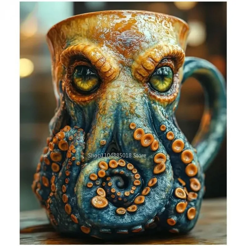 

Cthulhu Inspired Pirate Tankard Creative Beer Mug for Bar Restaurant Home Gothic Fantasy Drinkware for Ale Mead Coffee or Tea