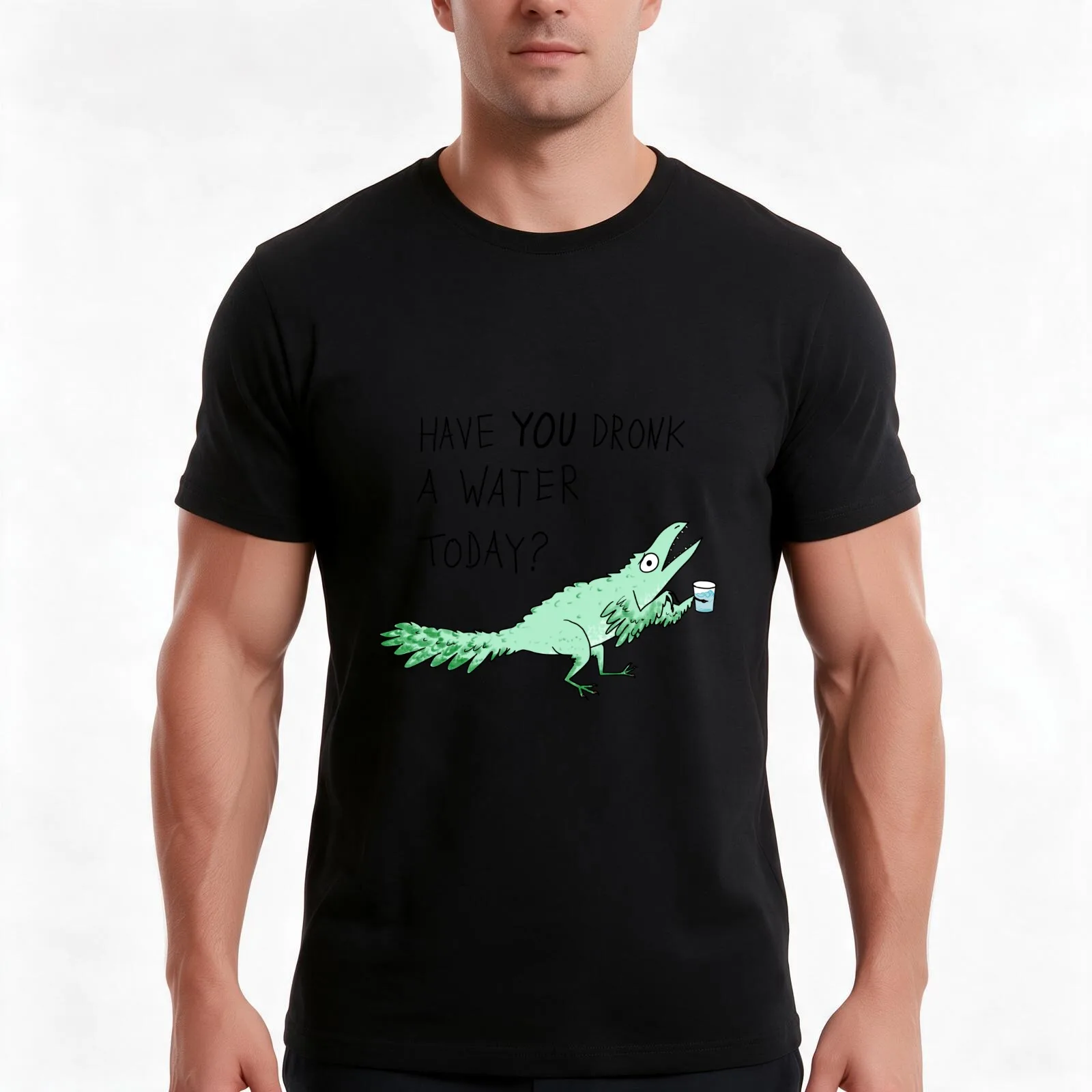 Hydration Dinosaur T-Shirt Summer Casual Cotton Tee Oversized Streetwear Tops Vintage Graphic Print Loose Fit Short Sleeve