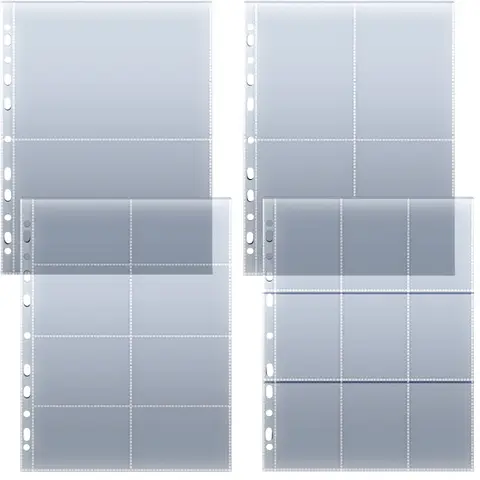 11홀 A4 투명 사진 앨범 페이지 – 10매/팩, 0.08mm PP 소재, 사진/카드/동전/문서용 멀티 포켓 정리함 Best5