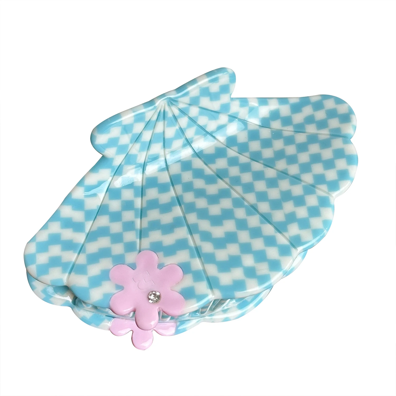 Dowell  Shell Diamond-encrusted High-end Acetate Hair Clip And Accessory