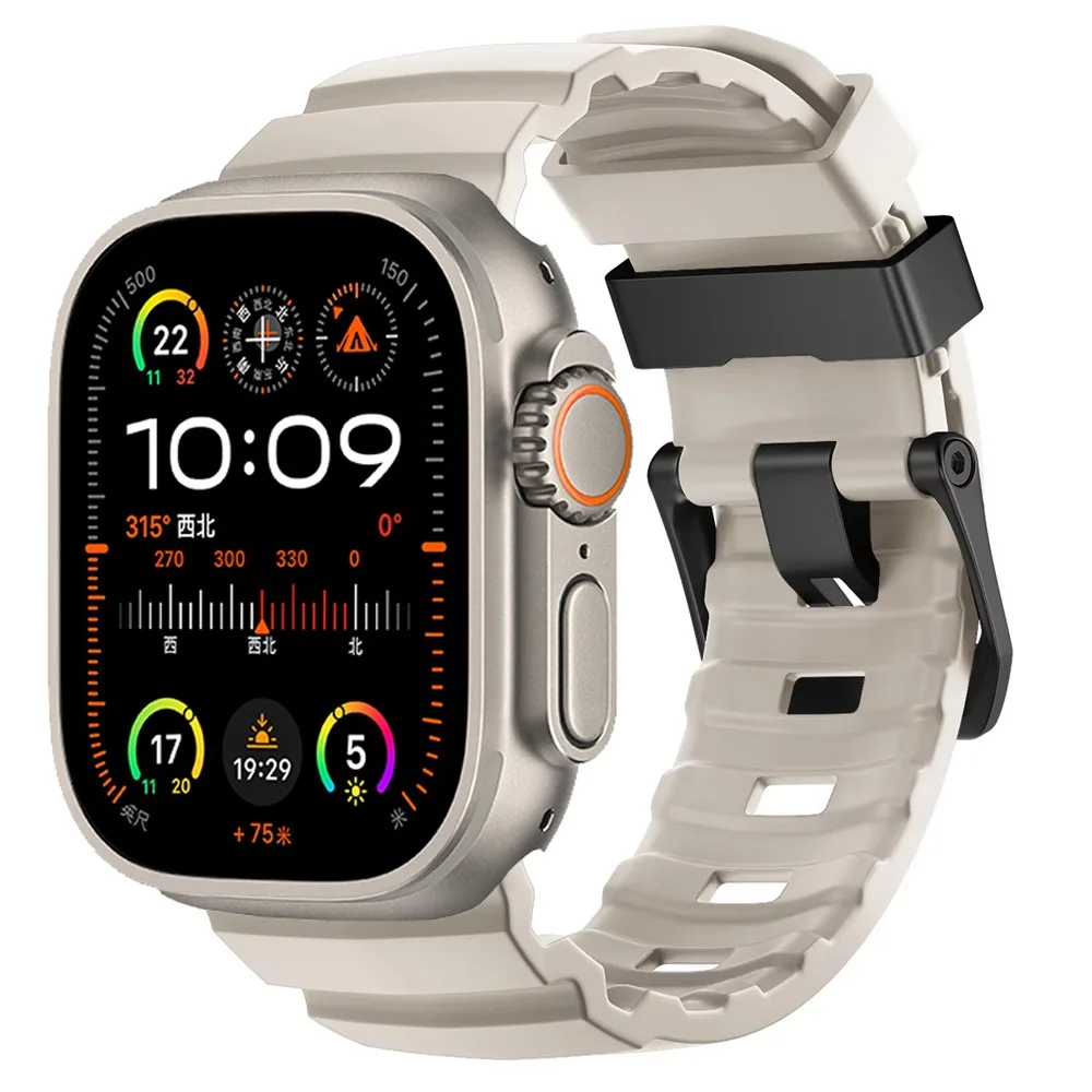 Trail Silicone Strap for Apple Watch Ultra 3 49mm 11 10 46mm 9 8 7 45mm Comfortable Bracelet iWatch 6 5 SE 44mm Replaceable Belt