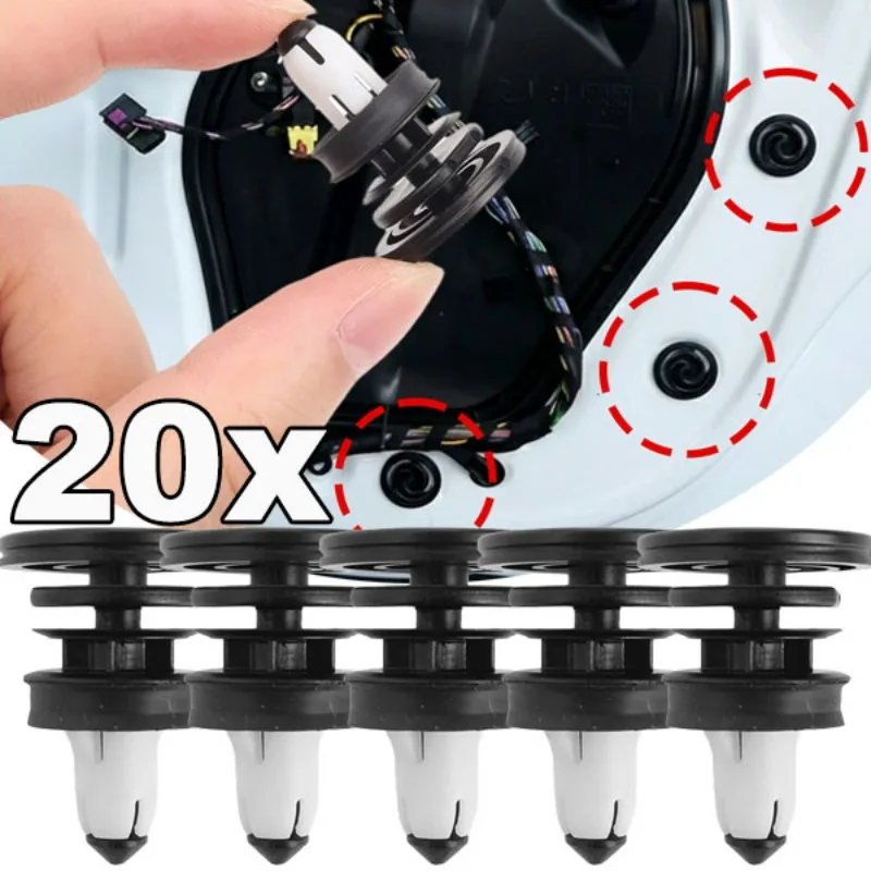 

Door Panel Clip Kit for Tesla Model 3/Y Auto Interior Plastic Clip Trim Card Retainer Fastener Replacement Repair Set 20-4PCS