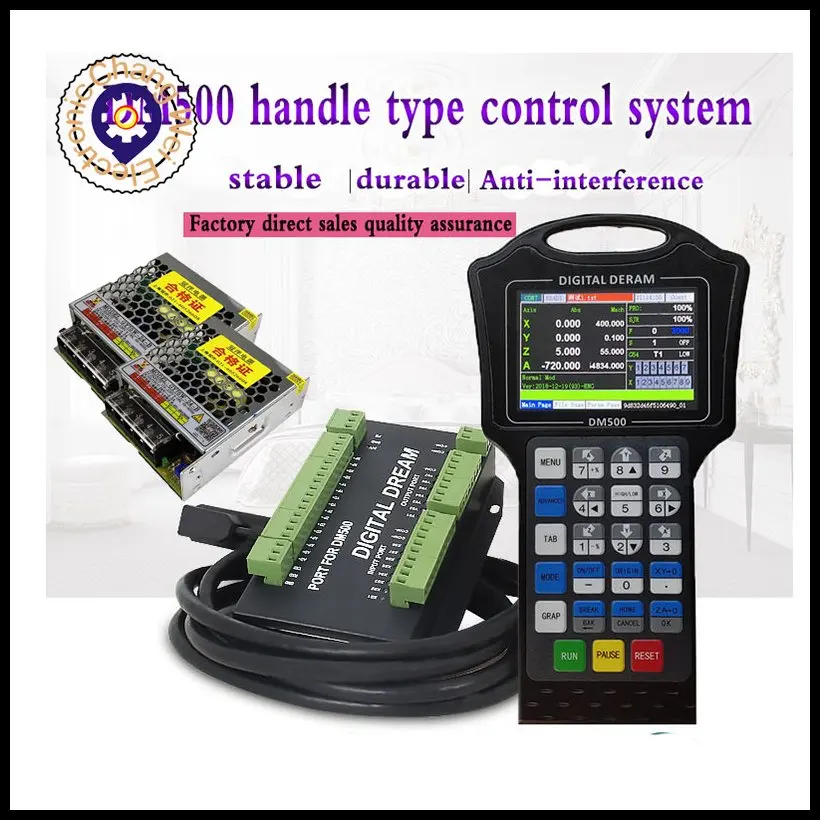 

Cnc controller handwheel 500Khz motion g code with driver DM500 3-4 axis replaces DSP A11E user button