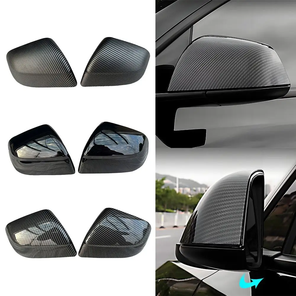 

Carbon Fiber Style Rearview Mirror Cover Anti-scratch Wear-resistant Rear View Mirror Shell for Model 3/Y Juniper Launch 2025