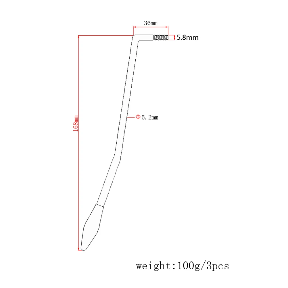 3 PCS Guitar String Tension Adjustment Whammy Bar Single Tremolo Bridge System Parts Component Tone Change Arm