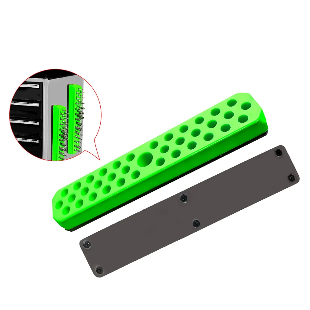 2PCS Bit Holder With Magnetic Base Organizer Magnetic Bit Holder Drill Bit Organizer 1/4in Hex Shank Storage Plastic Tool Parts
