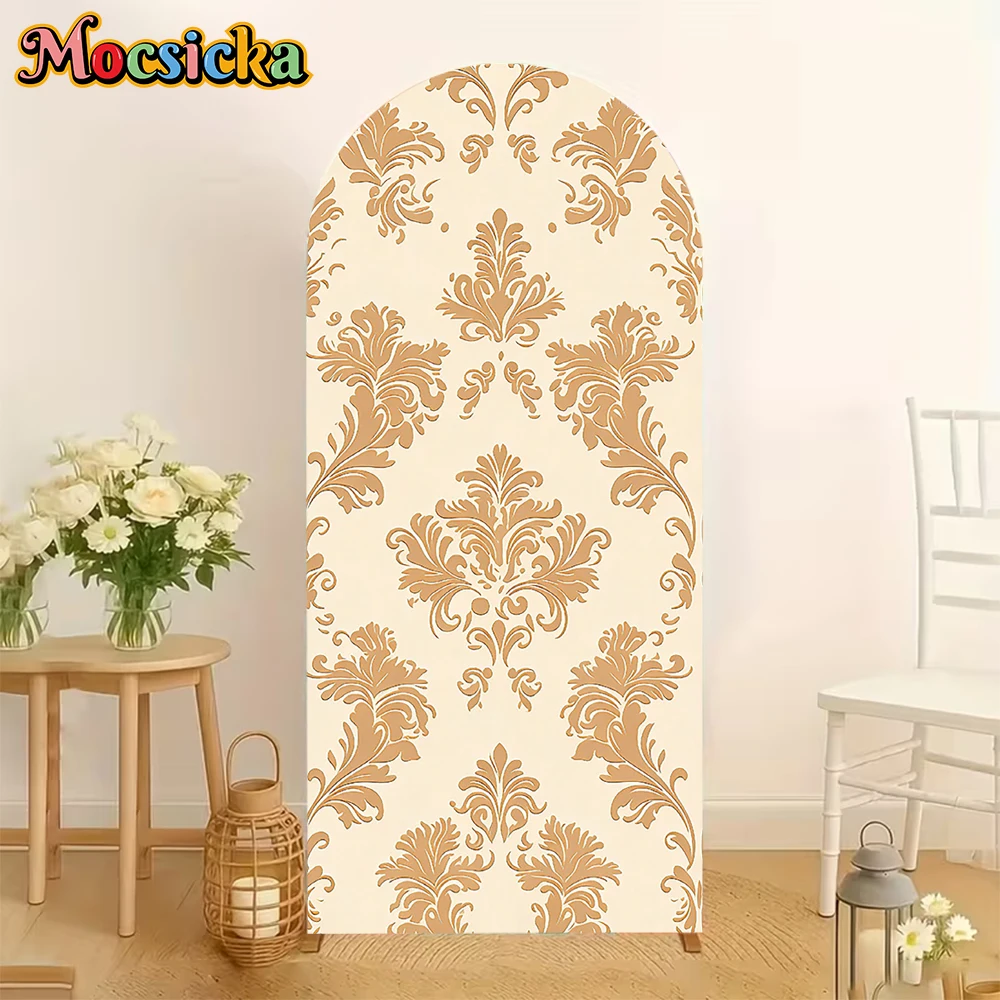 

Фон-арка Mocsicka Beige Art Flower: тканевое покрытие, бумажные вырезки, арочный фон для фотосессий, декор для взрослых, свадеб, студийный реквизит