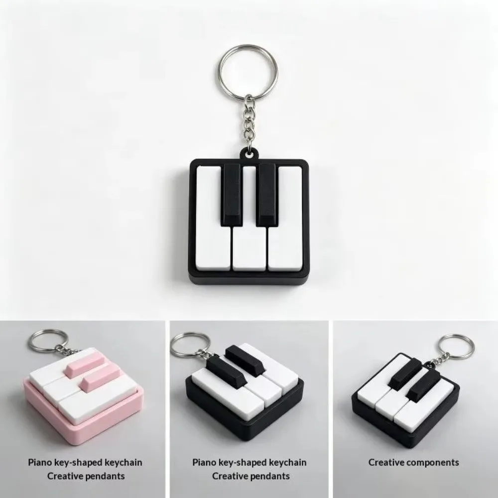 Creative 3D Printed Piano Keycap Mini Party Favor Stress Relief Classroom Reward Keychain Clicker For Gift
