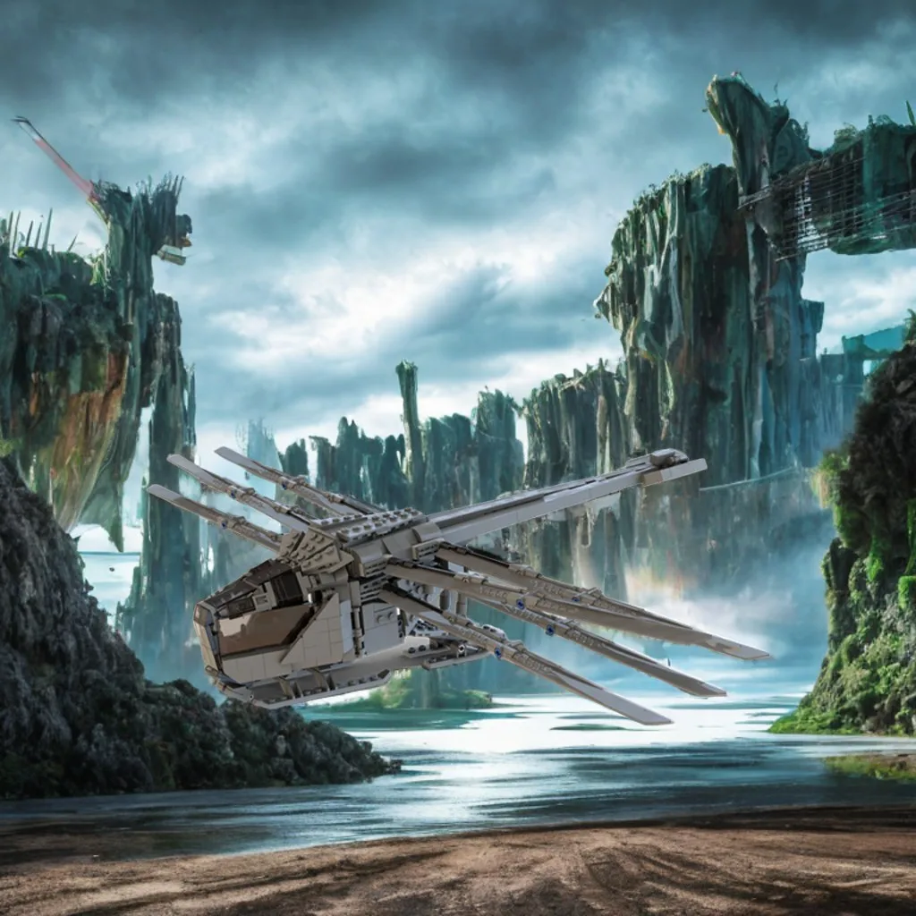

523 шт. MOC Dune Ornithopter Sci-Fi бионический самолет крылатый автомобиль пустынная планета транспорт DIY модель строительный блок подарок на день рождения