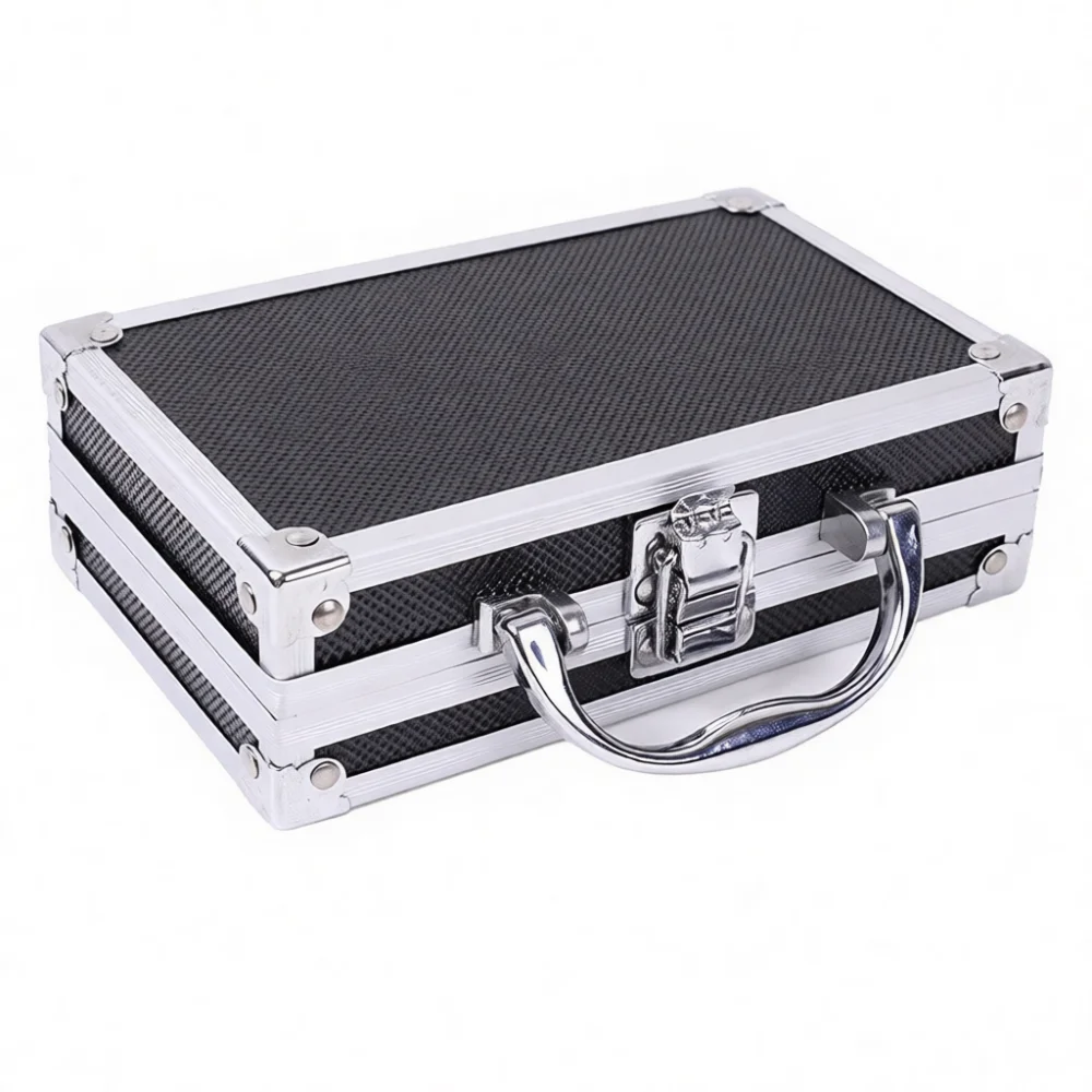 Compact Aluminum Alloy Carrying Case Tool Storage Box Organizer For Hobby Models Gadgets Jewelry Components Travel