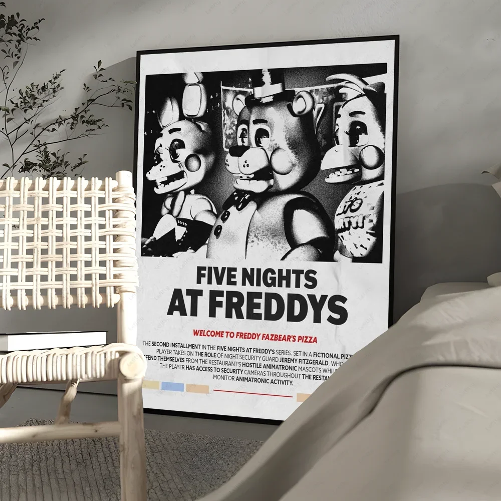 Fnaf Five-Nights-At-Freddys klassisches Poster, Wandkunstdruck, geeignet für Wohnzimmer, Schlafzimmer, Bar, Salon, Heimdekoration, Geschenk – Detail 13