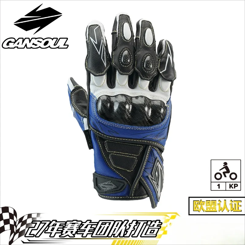 Motorcycle Gloves Men's and Women's Fall Winter Dermis Windproof Warm Track Level Protection ESA Slow Rebound Motorcycle Gloves