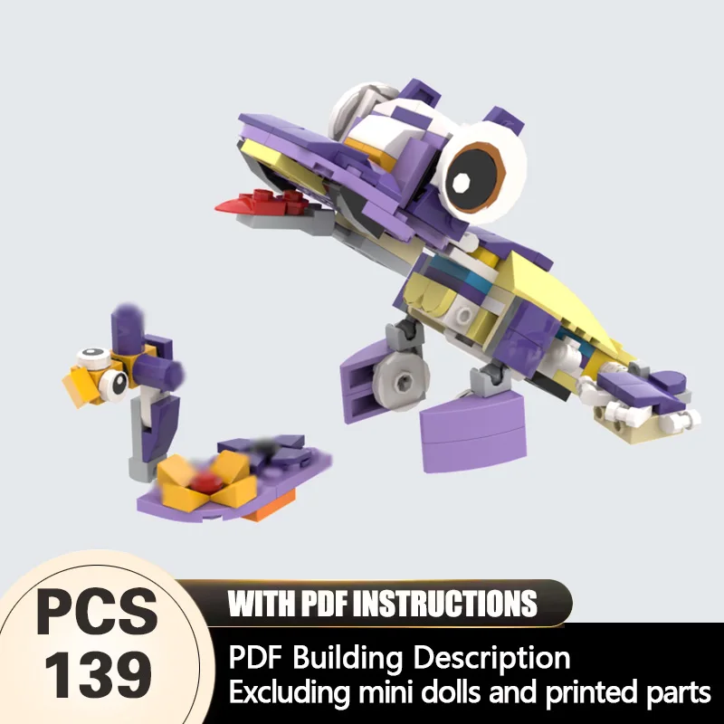 

Creators Animal Series Model MOC Building Bricks Purple Frog Modular Technology Gifts Holiday Assemble Children Toys Suit