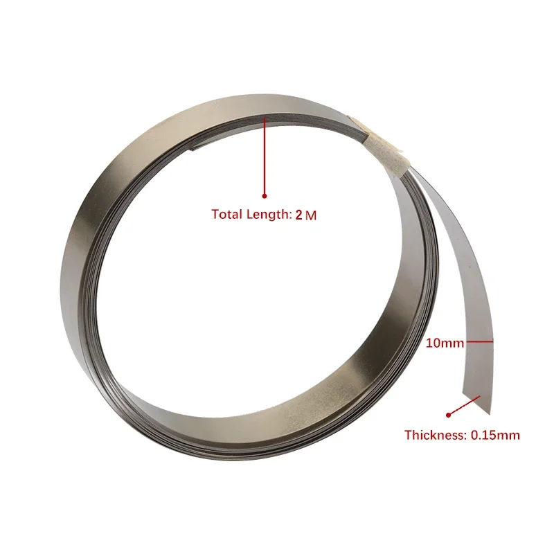 

10/15mm x 0.15/0.2 x2M Nickel steel. Strip Tape For Li 18650 Battery Spot Welding Compatible For Spot Welder Machine