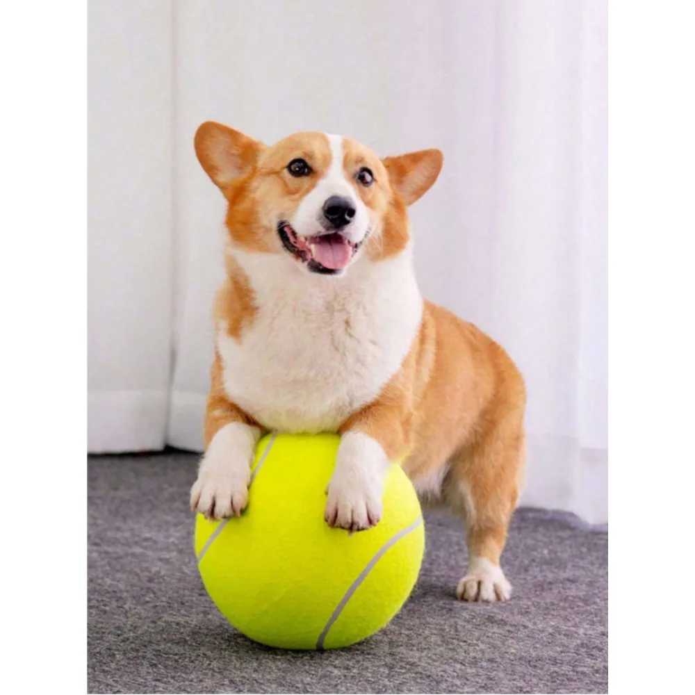 Giant Tennis Ball For Dog Chew Toy Pet Dog Interactive Toys Big Inflatable Tennis Ball Pet Supplies Outdoor Cricket Dog Toy