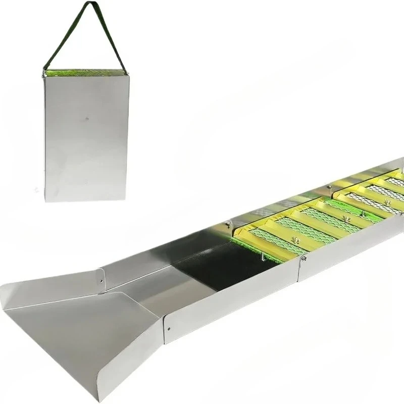 

Folding Gold Sluice Box Aluminum Alloy Portable Gold Mining Chute Panning Prospecting Recovery Tool