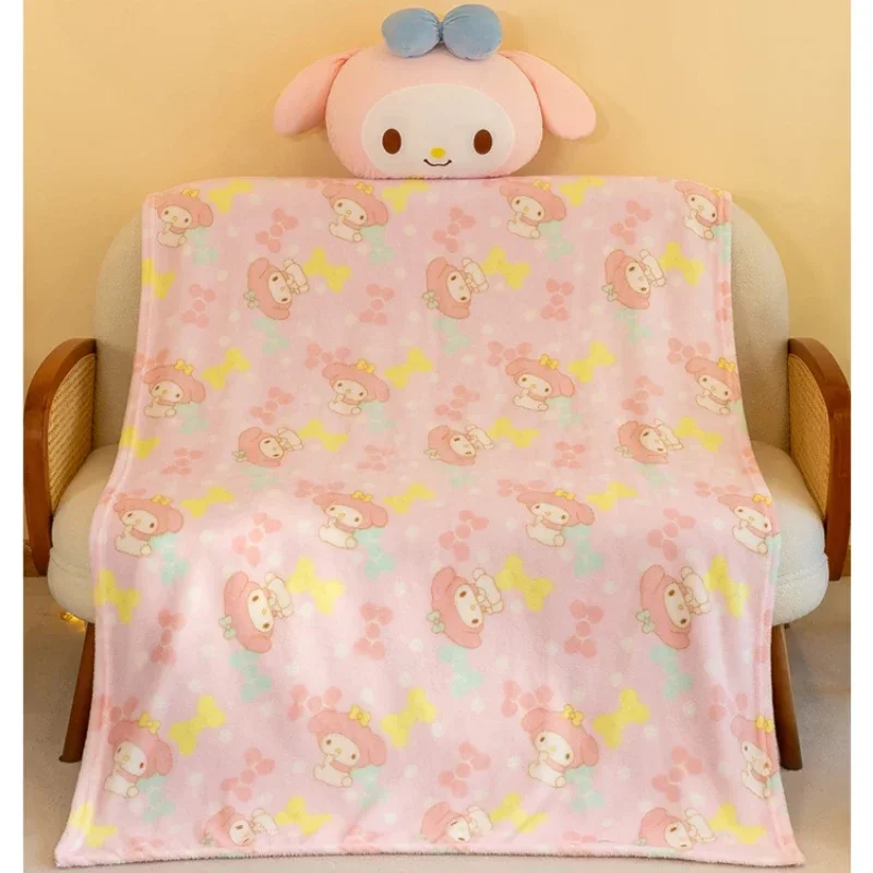 Sanrio Kuromi My Melody Cartoon Pillow Blanket Two-in-one Car Dual-purpose Air Conditioner Company Nap Blanket Girl Gift