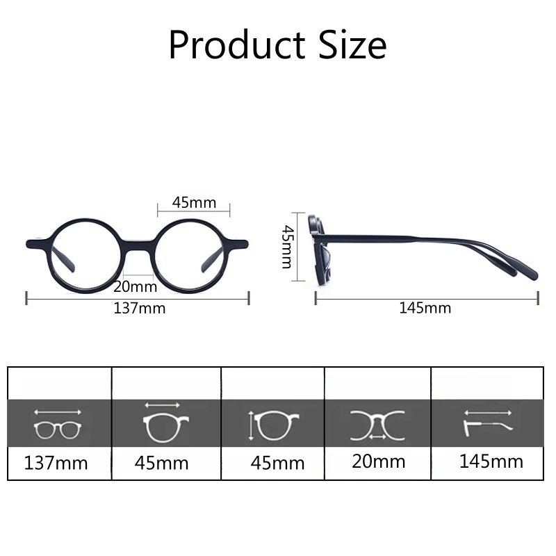 OLLYMURS, monturas de gafas graduadas ópticas redondas Retro de lujo para hombres y mujeres, gafas de moda de acetato de alta calidad 98031