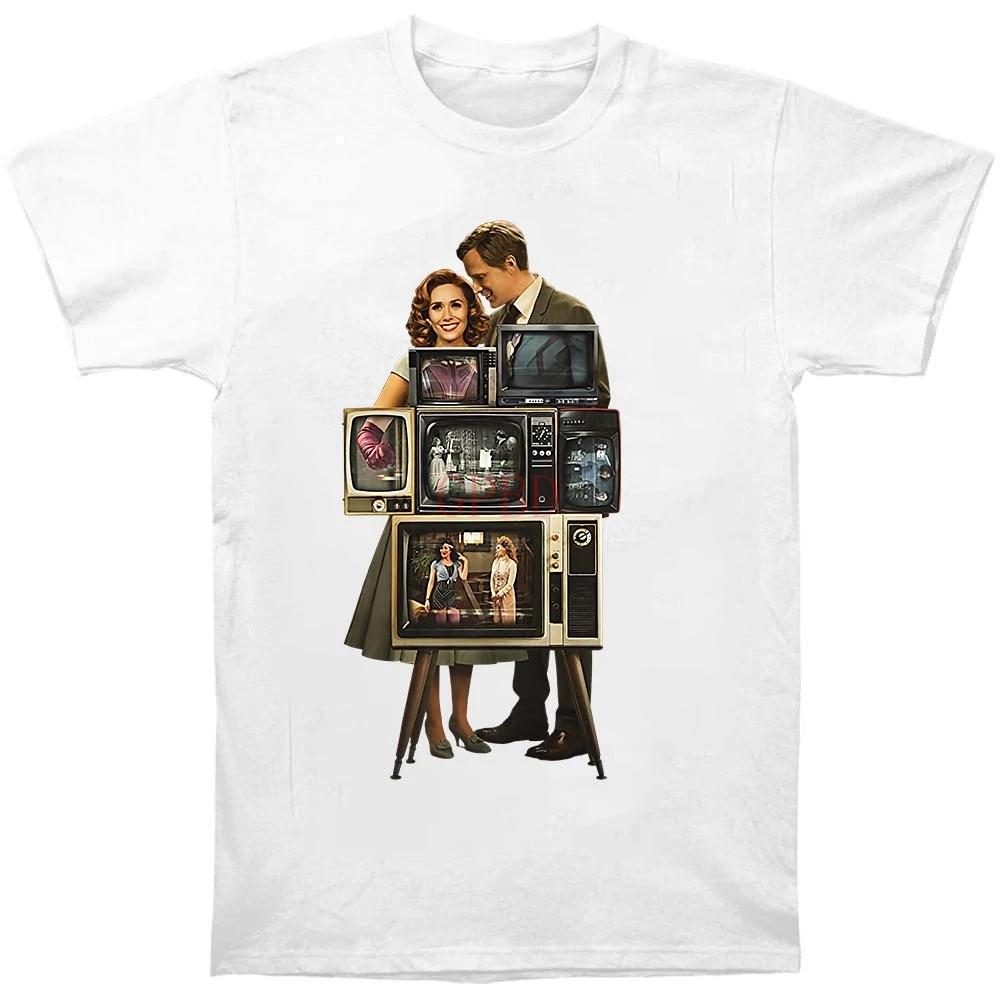 WandaVision Wanda And Vision Behind the TV Screens T Shirt