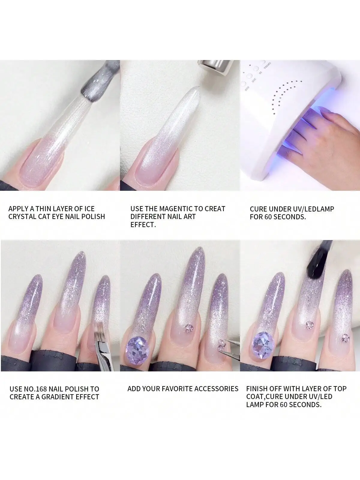2 ألوان 15 مللي الجليد الكريستال والخيال الأرجواني جيل للأظافر مجموعة شبه الدائم مسمار الفن تمرغ الأشعة فوق البنفسجية LED صالون الأظافر لتقوم بها بنفسك صالون الأظافر هلام