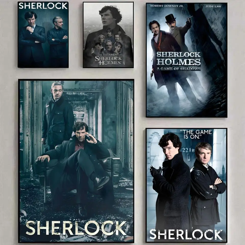 Classic TV Series S-Sherlock Holmes Poster Room Decoration, Home Wall Art Printing, Waterproof Bedroom Poster, Gift
