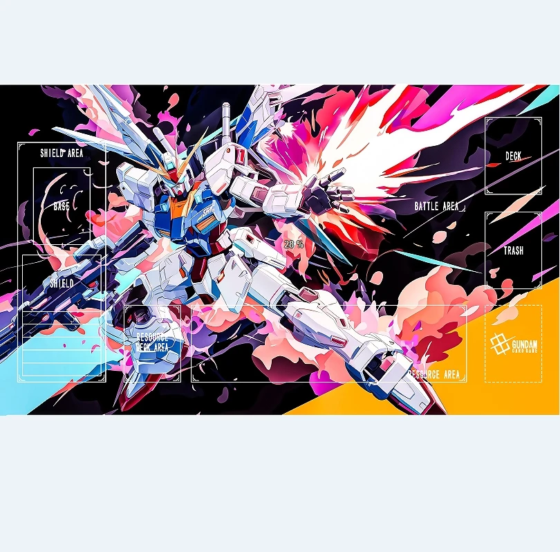 600x350x2mm DIY 건담 TCG 카드 매트 애니메이션 유니콘 고무 미끄럼 방지 배틀 카드 매트 마우스 패드 선물