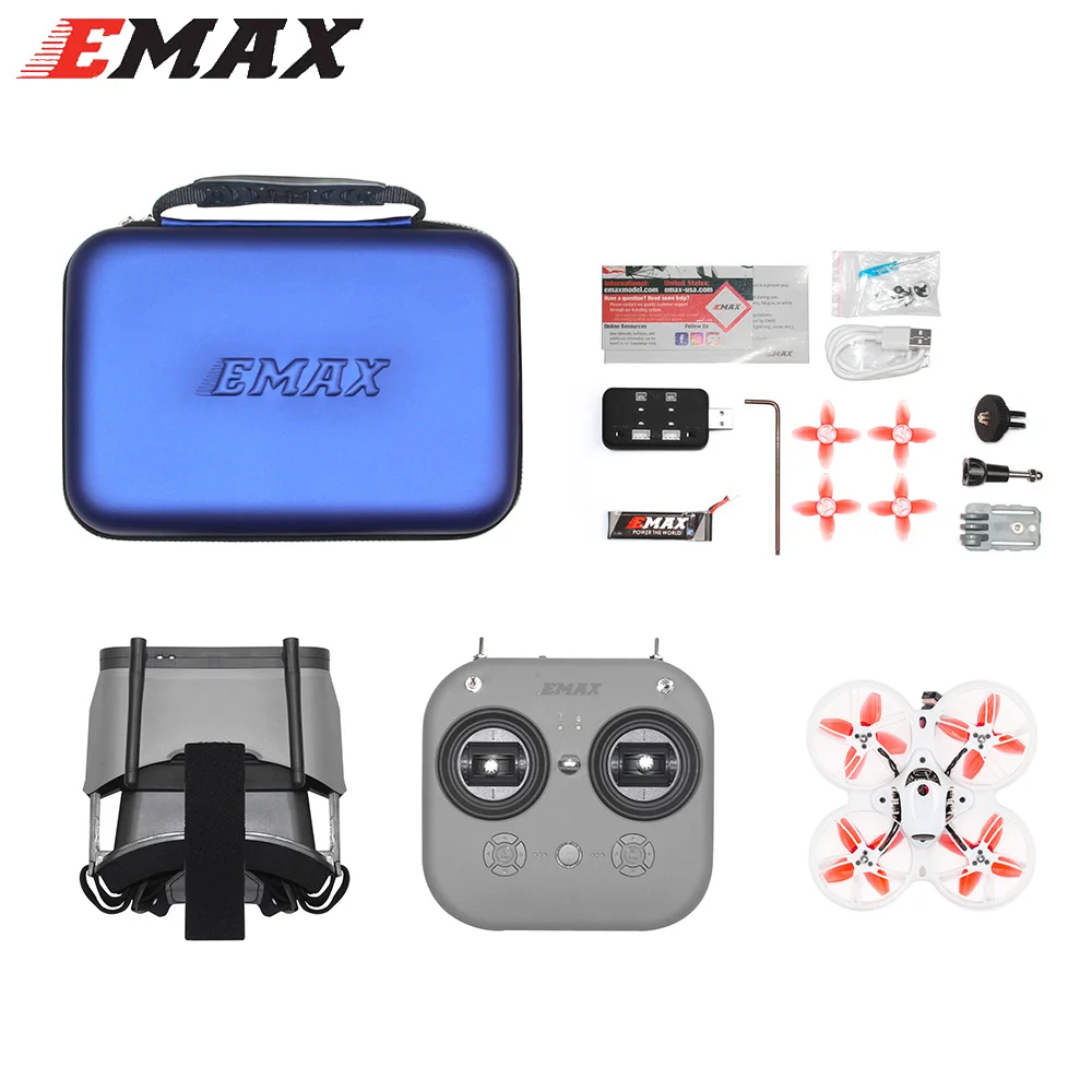 Emax Tinyhawk III 3 RTF FPV Racing Drone F4 FC 5A 4 in1 ESC 15000KV Motor RunCam kamera E8 nadajnik i Transporter 2 gogle