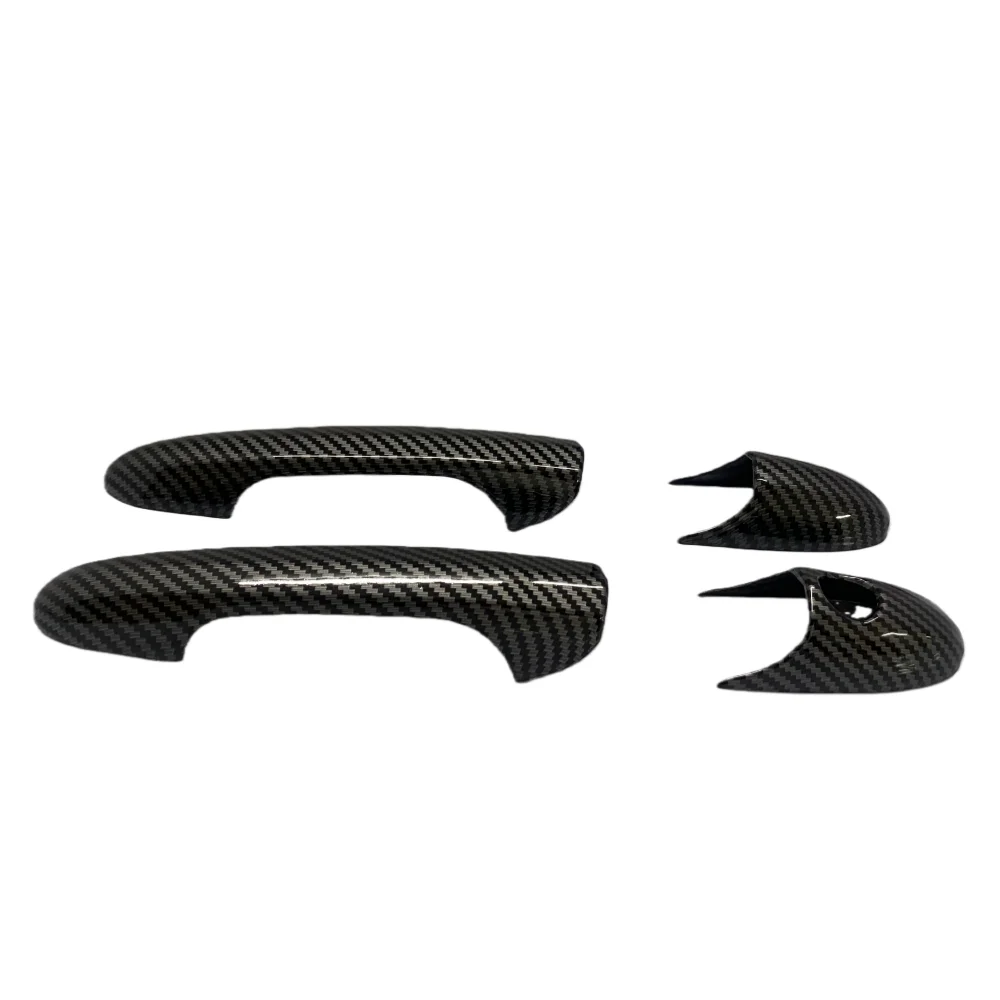 4 قطعة/المجموعة غطاء مقبض الباب لشركة فيات 500 وأبارث 595 695 2007-2025 ألياف الكربون مقابض باب السيارة غطاء الزخرفية الكسوة