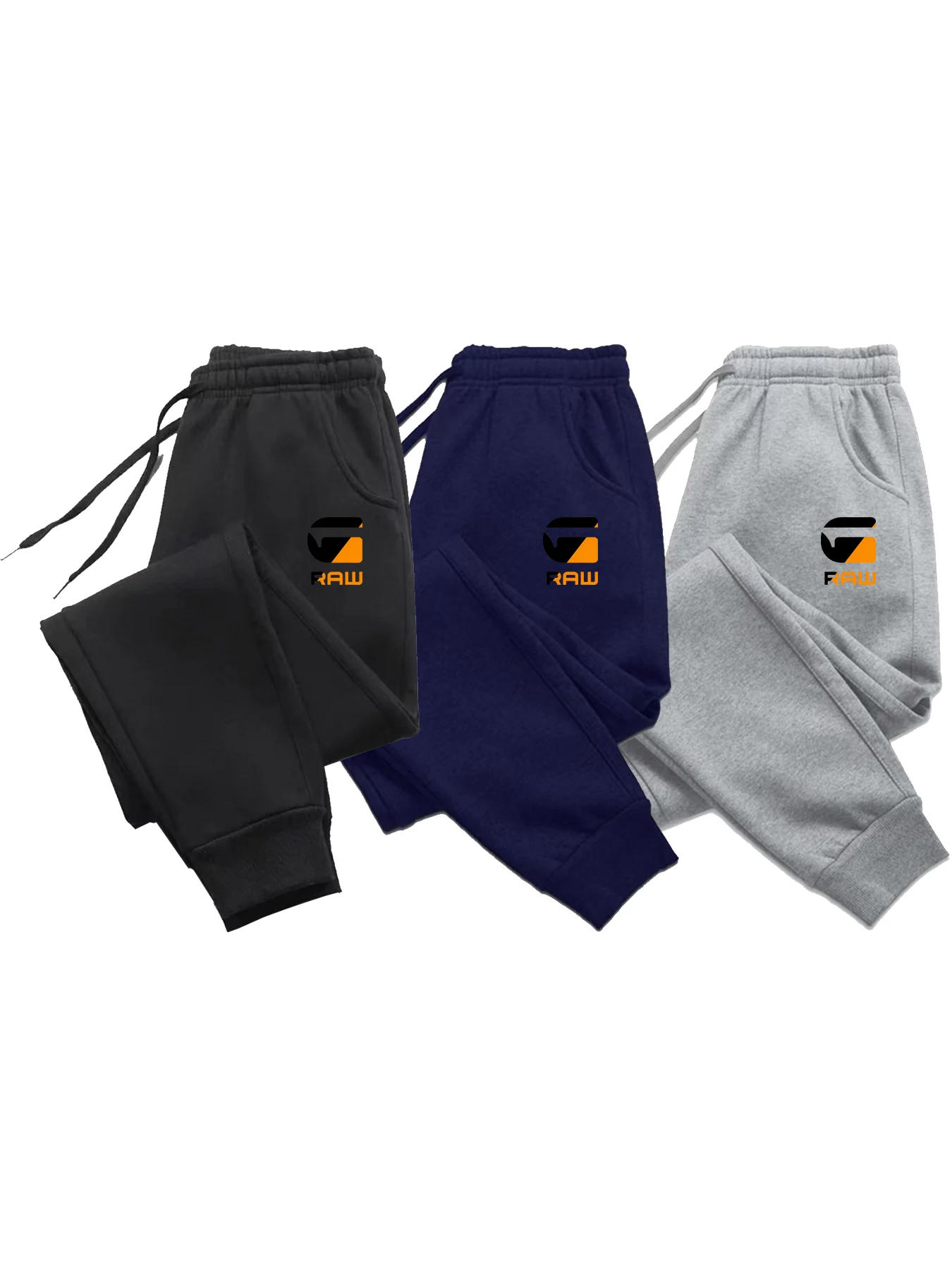 

3 шт., осенние и зимние новые спортивные спортивные штаны для бега, свободная одежда для фитнеса, однотонный комплект, уличная одежда, брюки, 3 упаковки, мужская сковорода с принтом