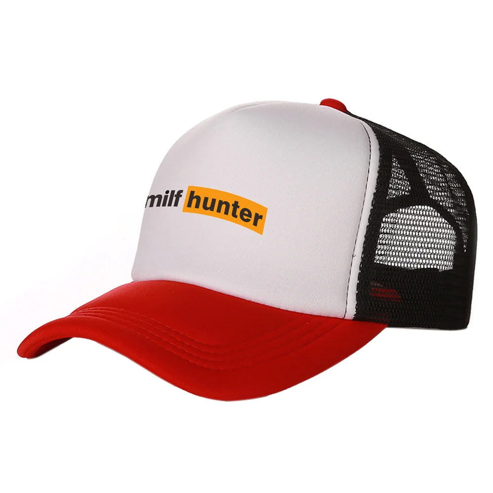 Milf Hunter Trucker Caps Fashion Cool Milf Hunter Hats Baseball Cap Summer Outdoor Sun Mesh Caps MZ-506