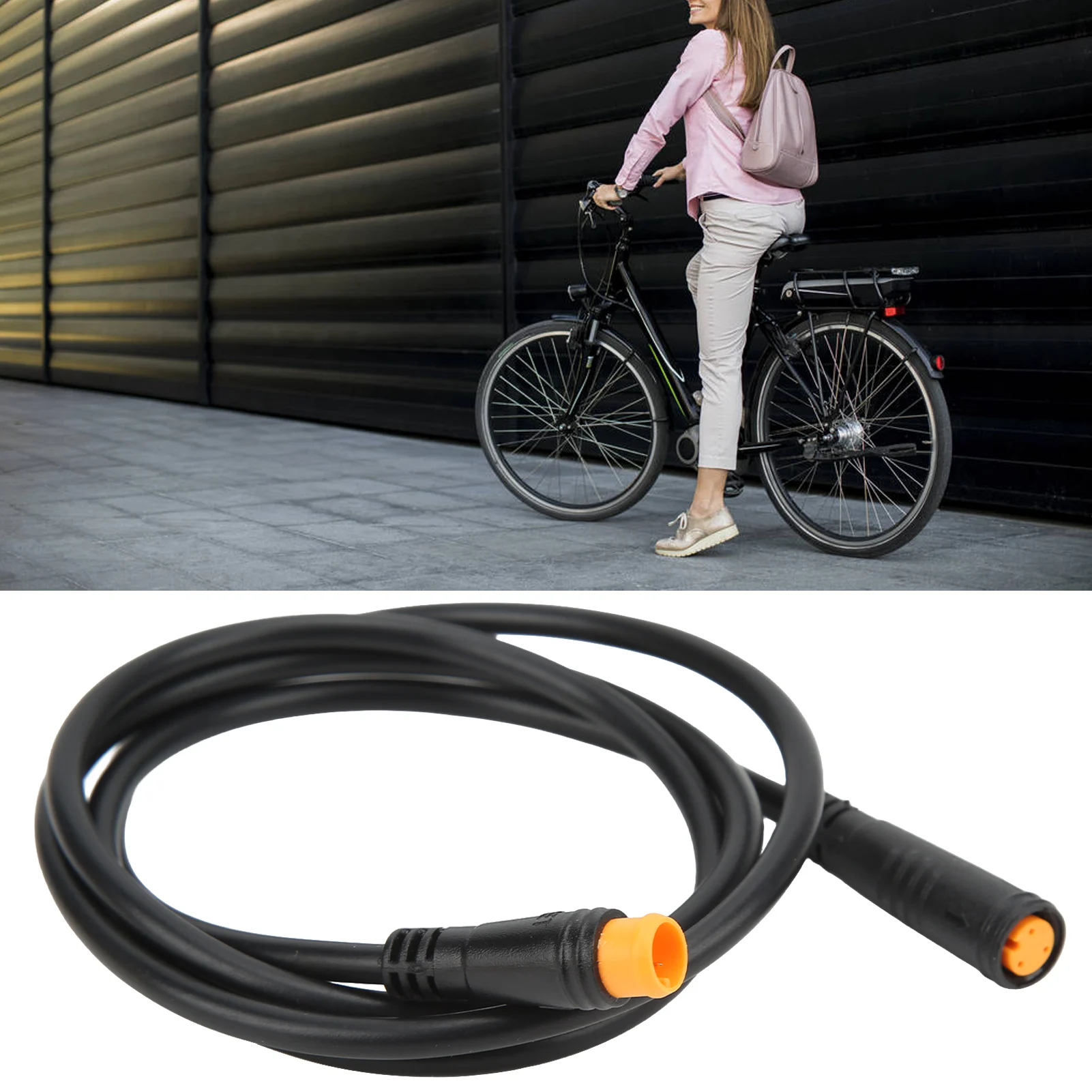 

3 Pin Electric Bike Thumb Throttle Cable Waterproof Brake Handle Extended Line