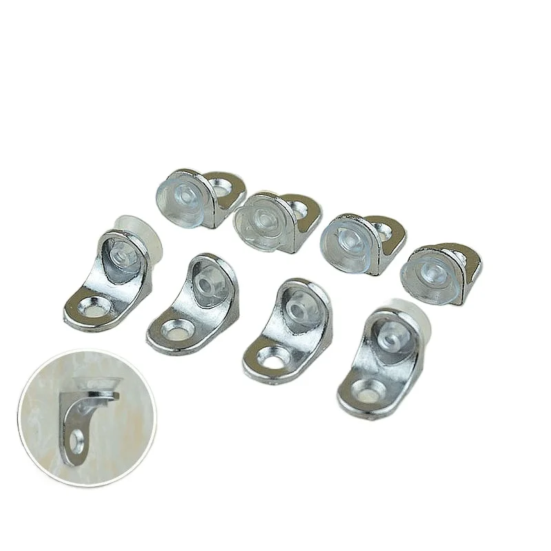 

8Pcs laminate support nail wardrobe cabinet baffle movable layer,bracket concealed glass support 7-character bracket baffle nail