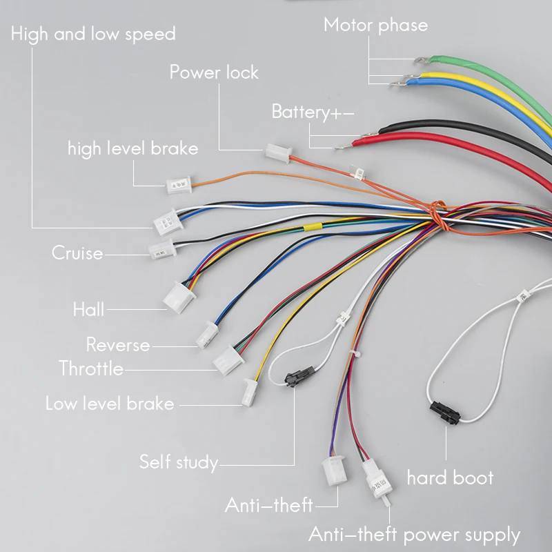 5000w Brushless Controller 48V-72V 3000W 50A 24Mosfet 2000w Phase Electric Bike Motor Speed Controller E Bike Scooter Controller