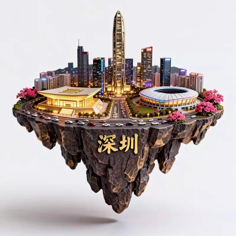 China Metal Fridge Magnets Chengdu Souvenirs Shenzhen Hong Kong Huangshan Luoyang Kaifeng Laojunshan Fridge Stickers Gifts