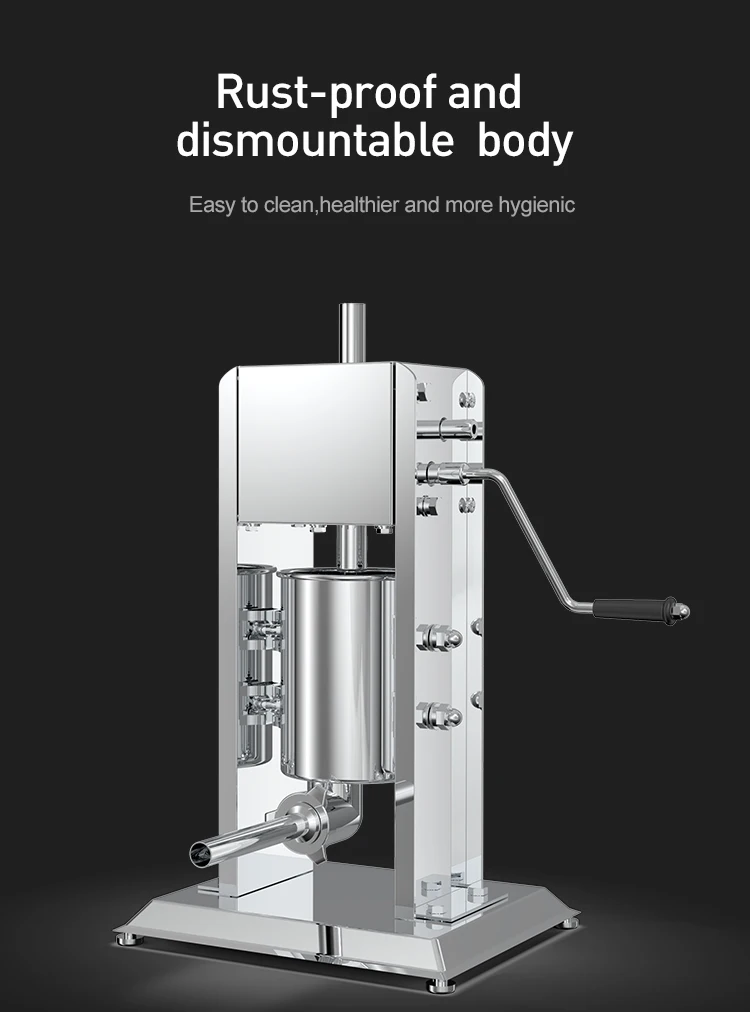 For*-3L Hand-cranked 201 Stainless Steel Enema Machine China Manufacturer Factory Price Household Manual Sausage Stuffer.