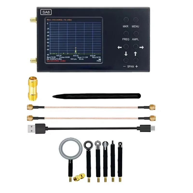 SA6 HTOOL Receiver Handheld Spectrum Analyzer Signal Near-Field Probe Magnetic Field Antenna EMC Low Noise Signal Amplifier