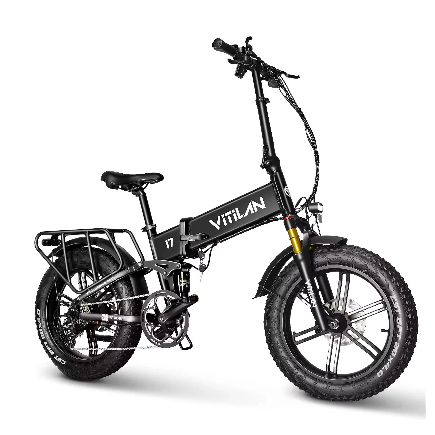 AliExpress NONE Vitilan i7 Pro 3.0 E-bike for Adults 48V20AH 750W Folding E-Mountain bike 20 inch Fat Tire Off Road Electric Bike