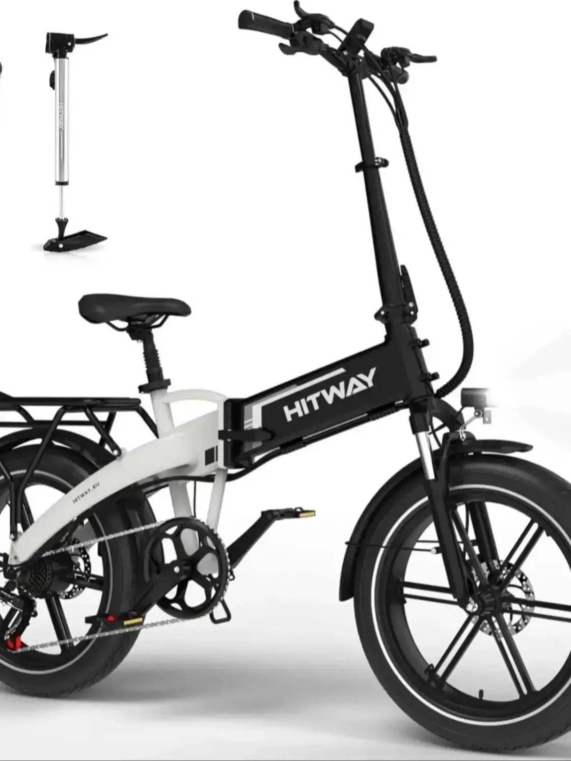 AliExpress HITWAY E Bike, 20 * 4.0 Inch Fat Tyre Electric Bike, Off-Road E-MTB Range 60-120km,Folding Electric Bicycle with 48V 13Ah Battey