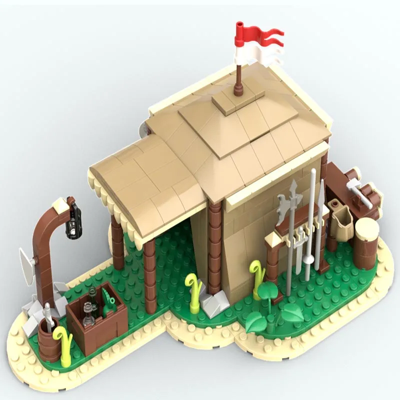 بقعة 423 قطعة تجميع الجسيمات الصغيرة اللبنات بناء نموذج خيمة القرون الوسطى اللعب #3