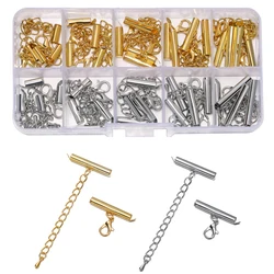 20Sets/Box 10-25mm Lobster Clasps Hooks Bracelet End Connector Slider Clasp Extending Chain Kits for DIY Jewelry Making Supplies