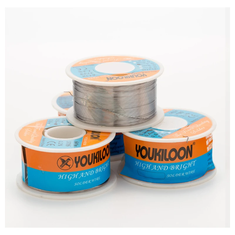 40G/100G New Desoldering Wires Braid Mechanic Rosin Core Solder Wire Roll 0.2/0.3/0.4/0.5/0.6 Mm 64/37 Flux 1.2% Tin Wire Melt