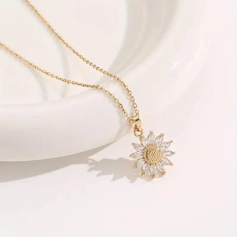 Elegant Sunflower Necklace Gift Set - Perfect for Thanksgiving, Christmas, Mother\'s Day, Birthdays, Valentine\'s Days, Girlfriend