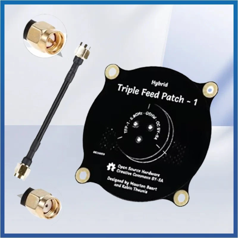 

5.8GHz Triple Feed Patch Antenna SMA / RP SMA Directional Circularly Polarized Antenna for FPV Fatshark Goggles RC Drone