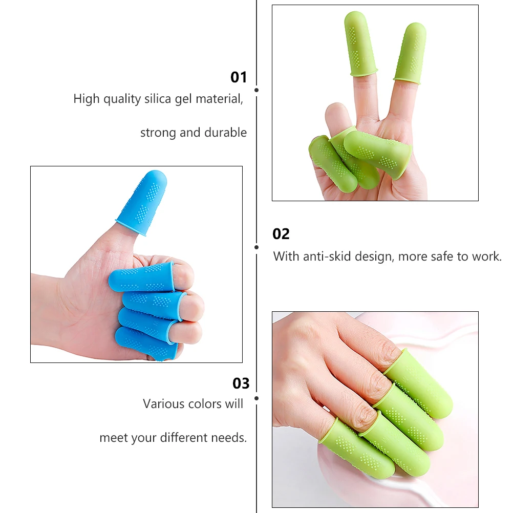 

1Set Protective Finger Protector Anti-Skid Design Safe Work Wear Resistant Cots Various Colors Durable Comfortable Reusable