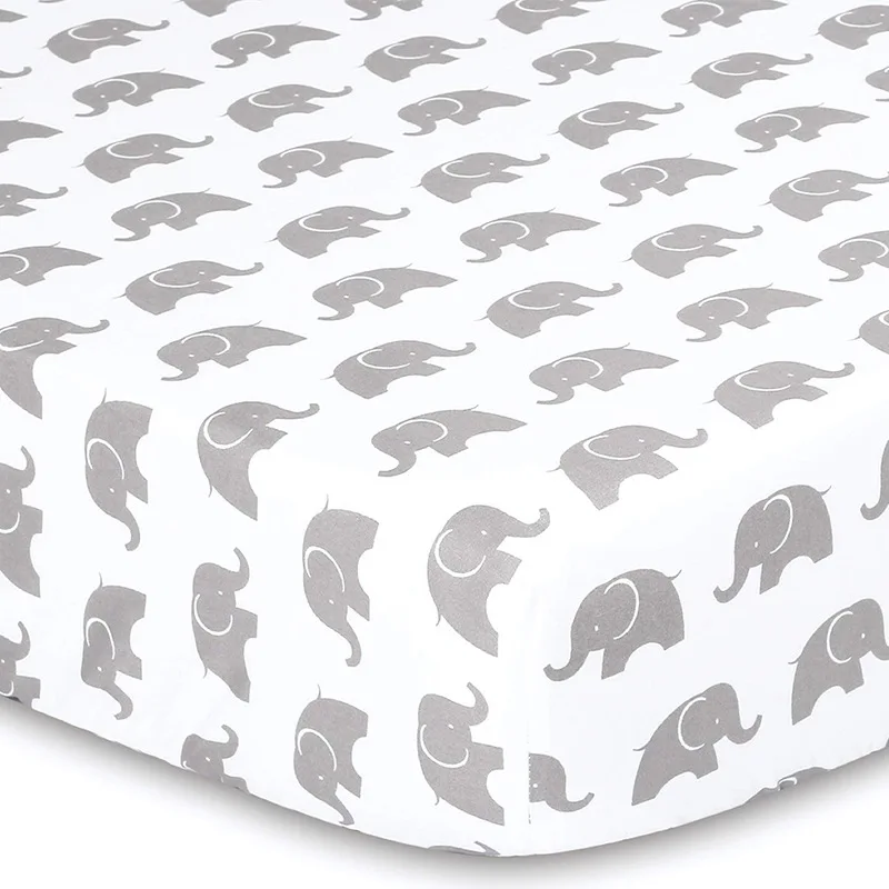 Babybedje Set Beddengoed Wieg Bumper Laken Cartoon Schattige Olifant Dekbed Baby Beddengoed Sets