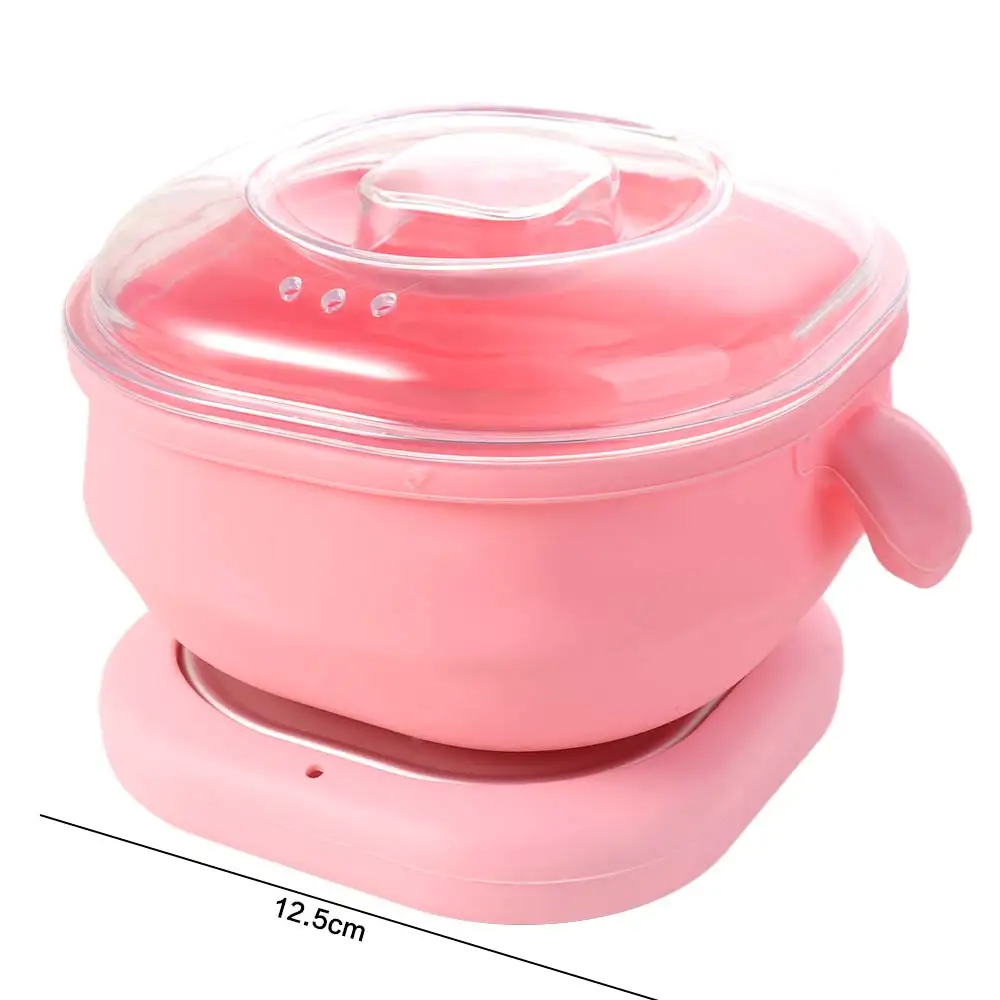 Calentador de cera plegable de 400ml, depiladora de fusión, máquina de depilación de cera, sartén antiadherente, calentador de cera de silicona portátil, frijol de cera