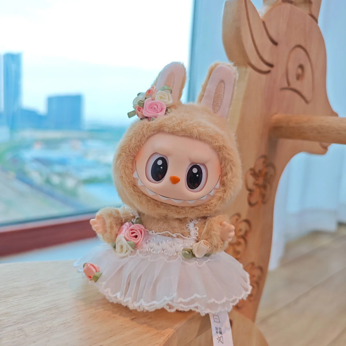17 سنتيمتر دمية قطيفة صغيرة الزي اكسسوارات ل Labubu II المعبود دمى فراشة فستان الأميرة الملابس هدية ﻿ ﻿