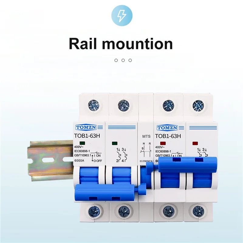 A40T  2P+2P AC Dual Power Manual Transfer Switch Circuit Breaker MCB 50HZ/60HZ, 16A